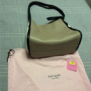 Kate Spade Tan and Black Hobo Bag